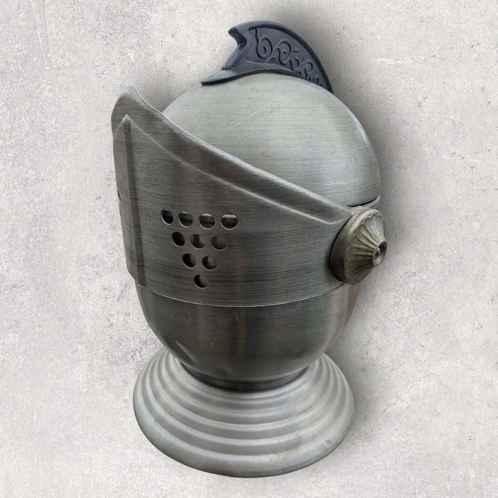 1970s - Knight Helmet Ice Bucket  - Metallic Gray